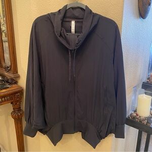 LULULEMON Women Graphite Grey New Rituals Drapey Zipped Athletic Jacket Size 8